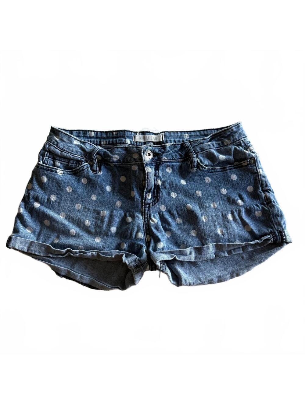 Bullhead Girly Whimsical Polka Dot Mini Shorts Sz 9 Fall Layering Coquette
